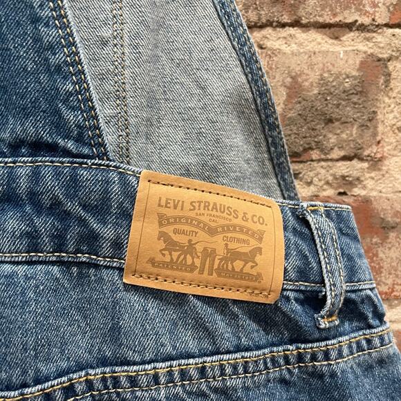 NWT Levi's Girls Shortalls Blue Denim Overall Size 14 Reg - Picture 9 of 12